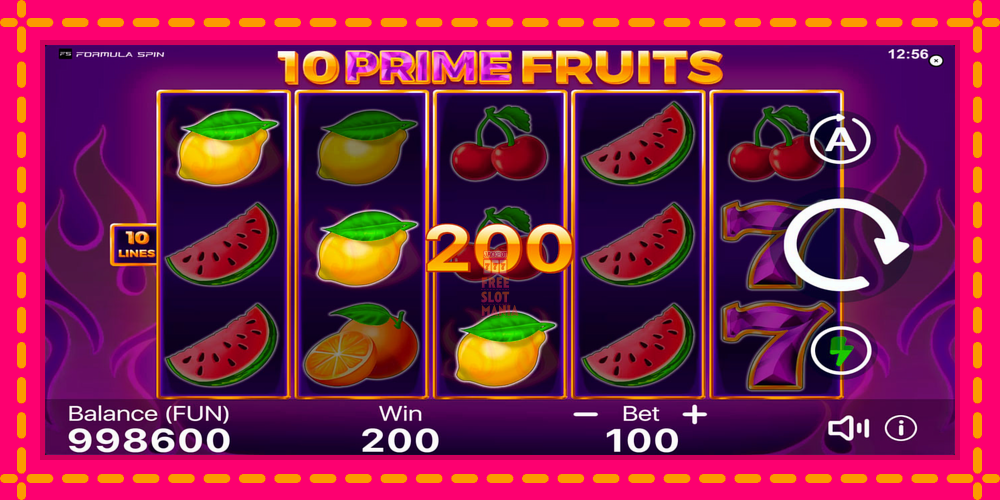 Automat 10 Prime Fruits z jasną grafiką, zdjęcie 3