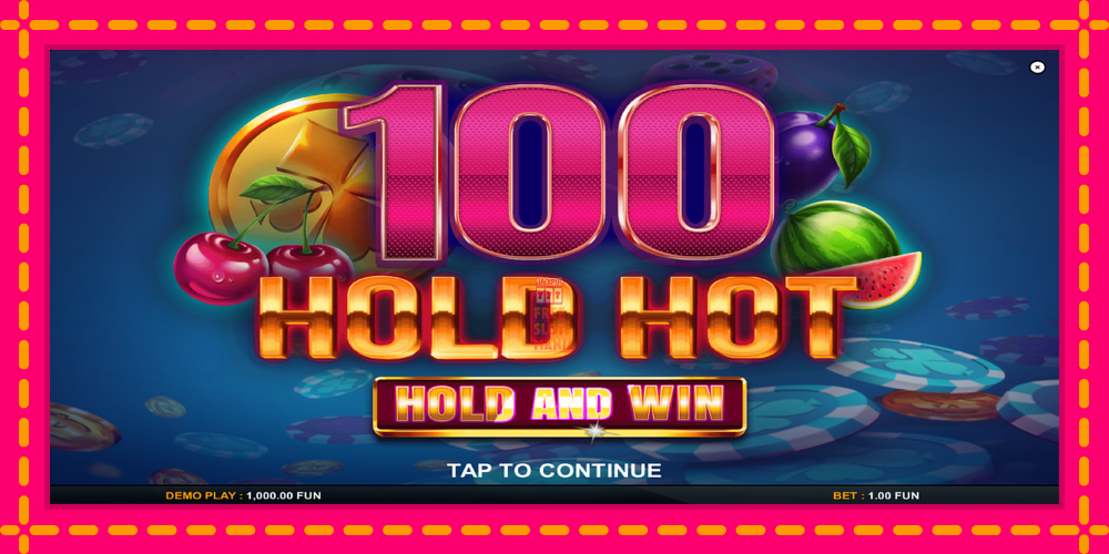 Automat 100 Hold Hot Hold and Win z jasną grafiką, zdjęcie 1