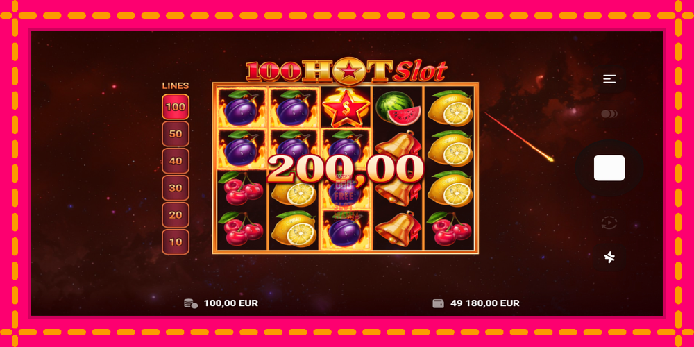 Automat 100 Hot Slot z jasną grafiką, zdjęcie 4