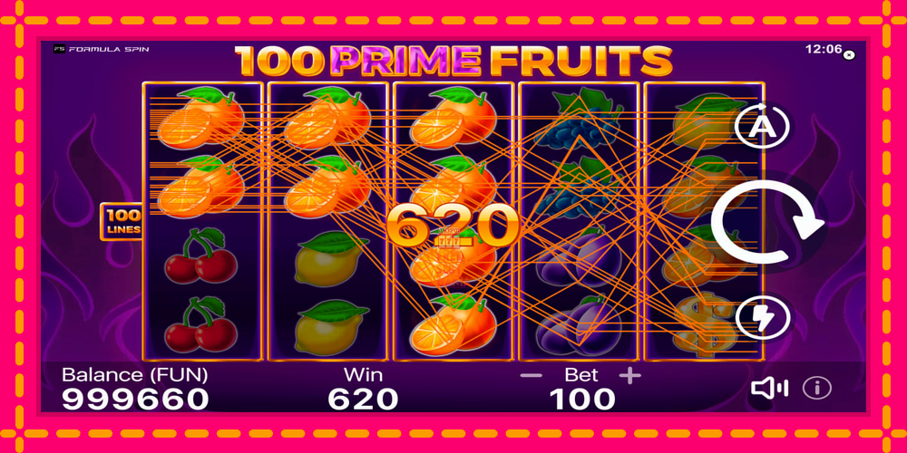 Automat 100 Prime Fruits z jasną grafiką, zdjęcie 4