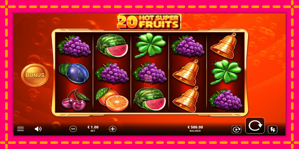 Automat 20 Hot Super Fruits z jasną grafiką, zdjęcie 1