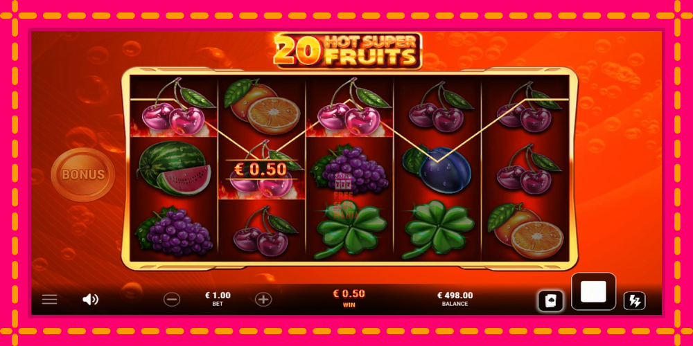 Automat 20 Hot Super Fruits z jasną grafiką, zdjęcie 2