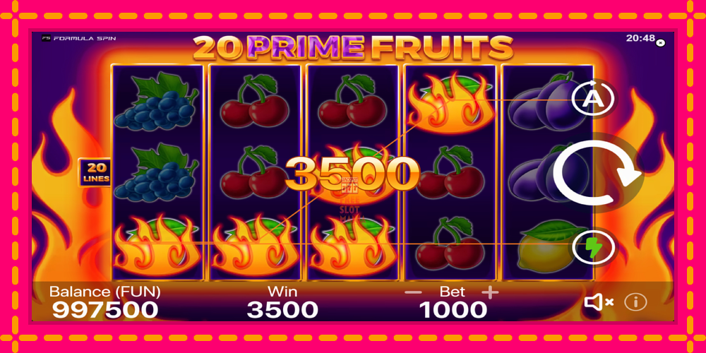 Automat 20 Prime Fruits z jasną grafiką, zdjęcie 2