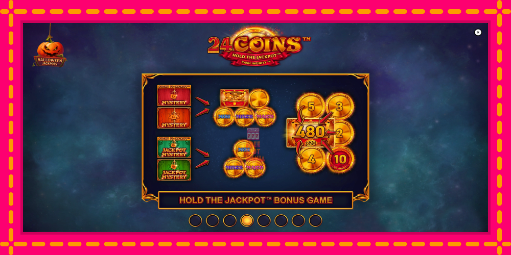 Automat 24 Coins Halloween Jackpots z jasną grafiką, zdjęcie 1