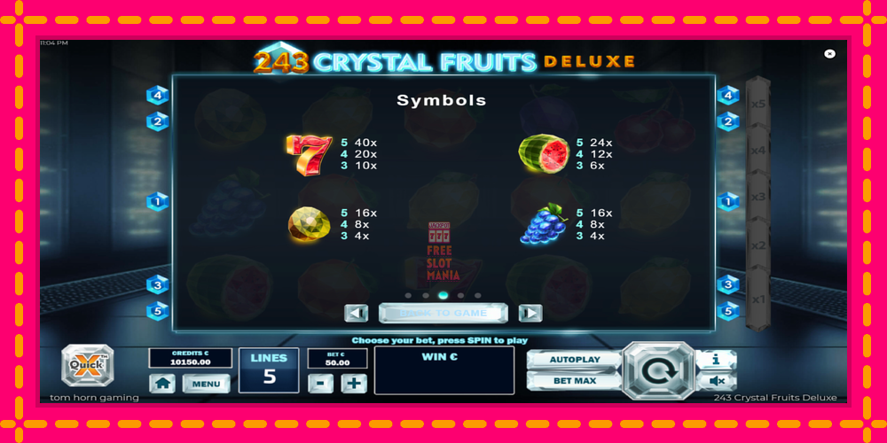 Automat 243 Crystal Fruits Deluxe z jasną grafiką, zdjęcie 6