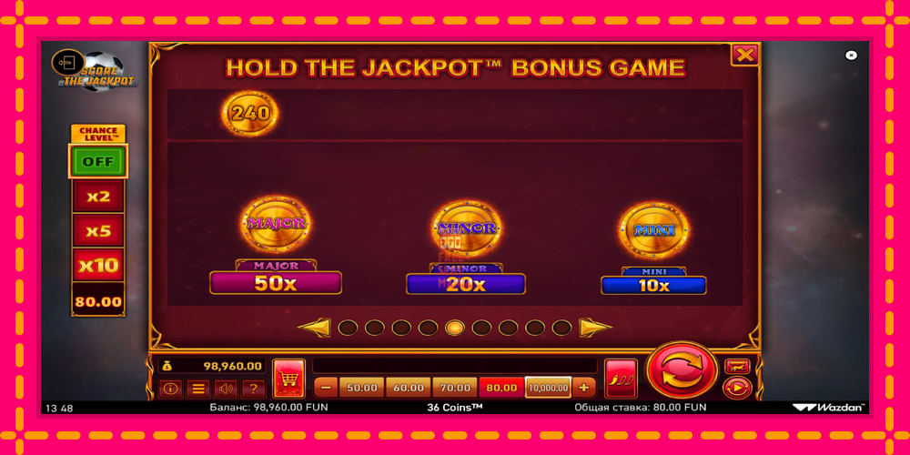 Automat 36 Coins Score The Jackpot z jasną grafiką, zdjęcie 7