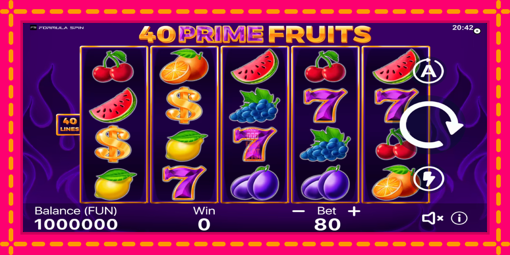 Automat 40 Prime Fruits z jasną grafiką, zdjęcie 2