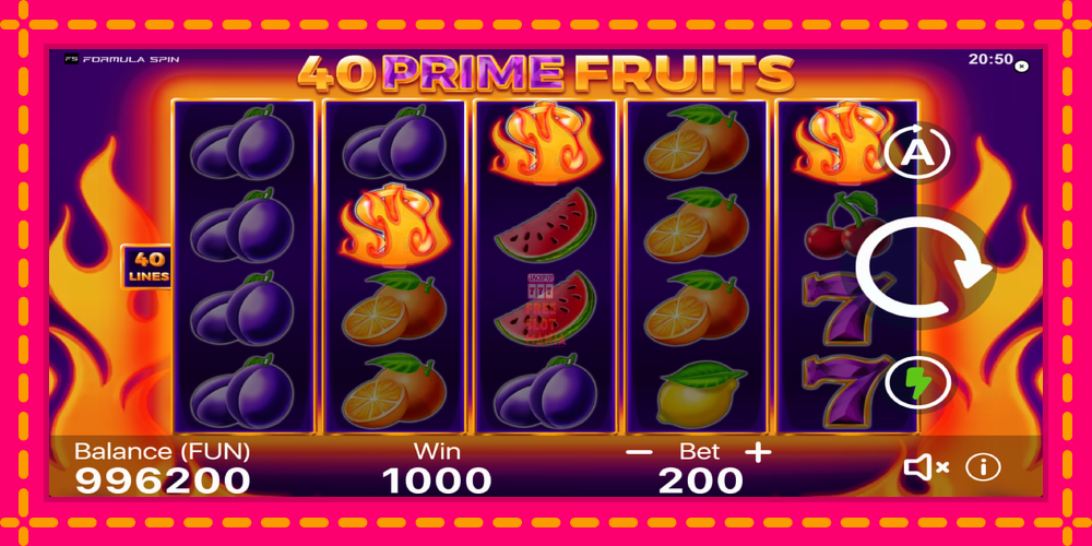 Automat 40 Prime Fruits z jasną grafiką, zdjęcie 3