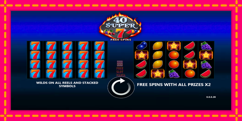 Automat 40 Super 7 Free Spins z jasną grafiką, zdjęcie 1