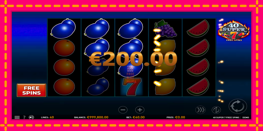 Automat 40 Super 7 Free Spins z jasną grafiką, zdjęcie 3