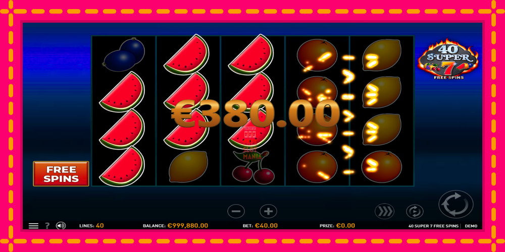 Automat 40 Super 7 Free Spins z jasną grafiką, zdjęcie 4