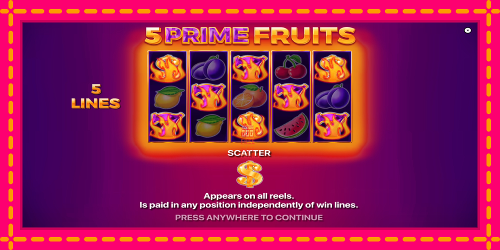 Automat 5 Prime Fruits z jasną grafiką, zdjęcie 1