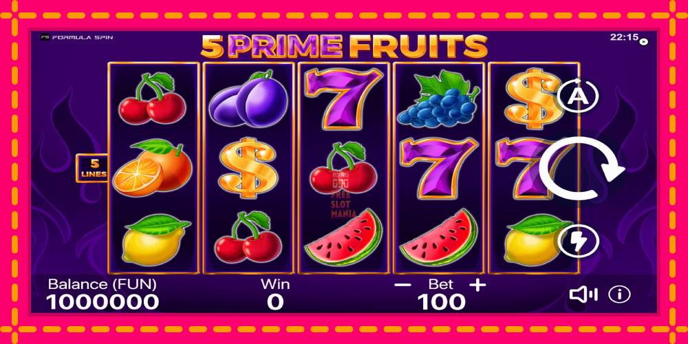 Automat 5 Prime Fruits z jasną grafiką, zdjęcie 2