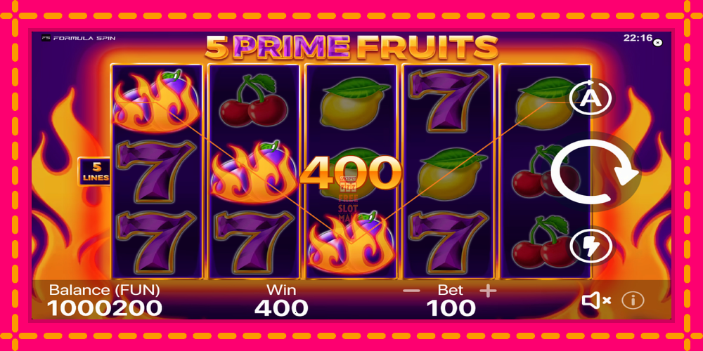 Automat 5 Prime Fruits z jasną grafiką, zdjęcie 3