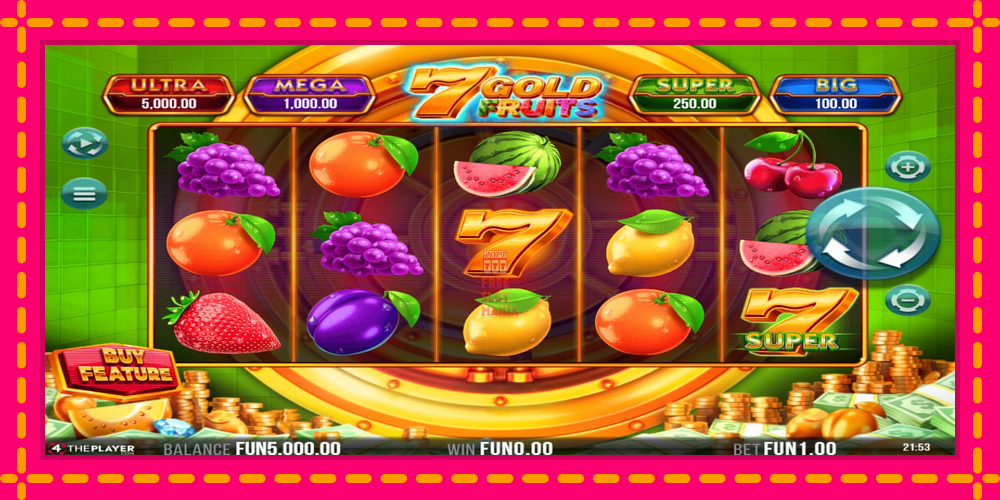 Automat 7 Gold Fruits z jasną grafiką, zdjęcie 2