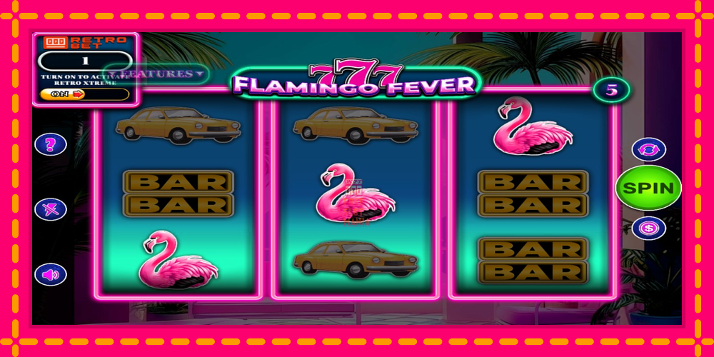 Automat 777 - Flamingo Fever z jasną grafiką, zdjęcie 3