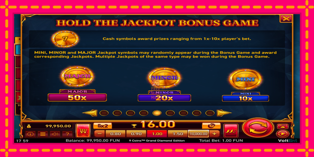 Automat 9 Coins Grand Diamond Edition Halloween Jackpots z jasną grafiką, zdjęcie 5