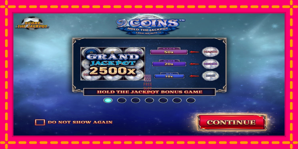 Automat 9 Coins Grand Platinum Edition Score The Jackpot z jasną grafiką, zdjęcie 1