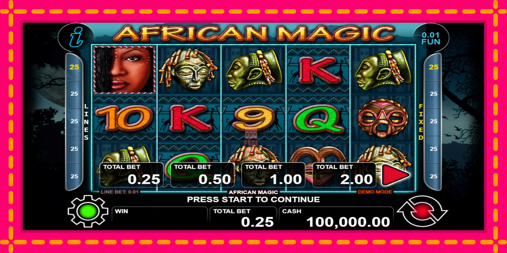 Automat African Magic z jasną grafiką, zdjęcie 1