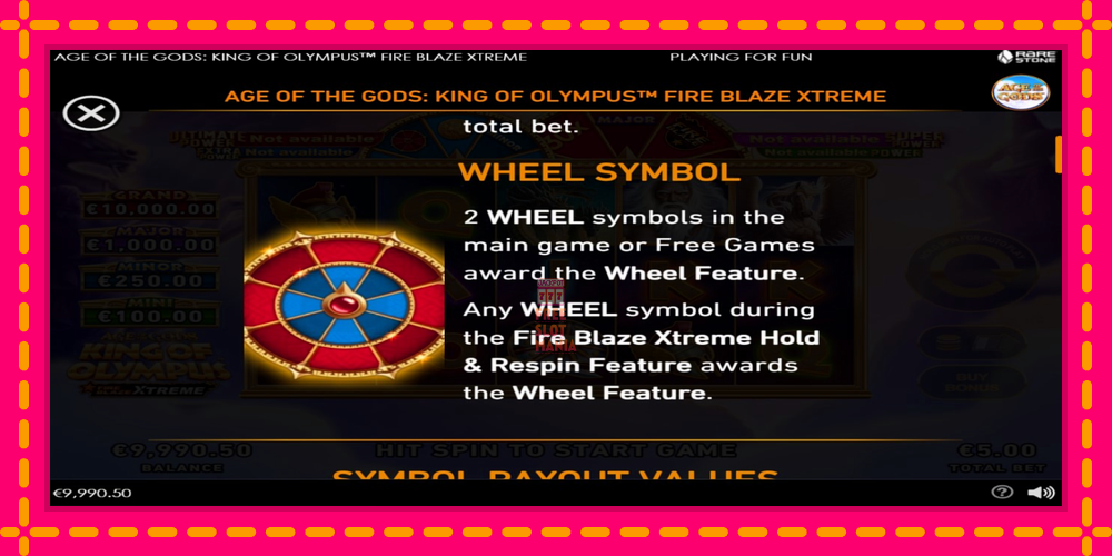 Automat Age of the Gods: King of Olympus Fire Blaze Xtreme z jasną grafiką, zdjęcie 5