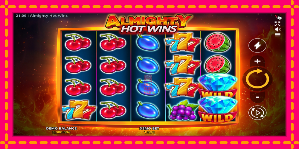 Automat Almighty Hot Wins z jasną grafiką, zdjęcie 1