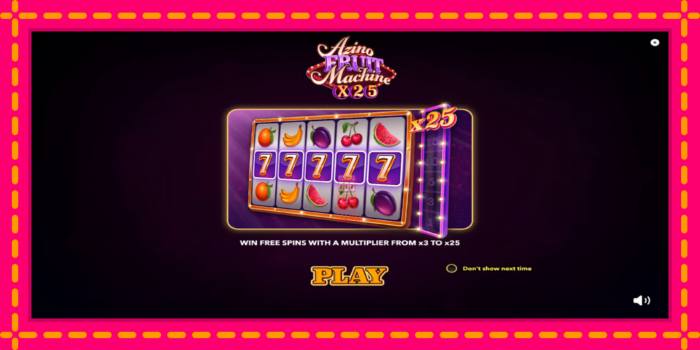 Automat Azino Fruit Machine x25 z jasną grafiką, zdjęcie 1