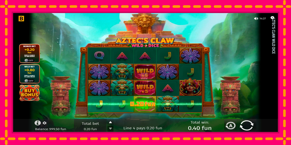 Automat Aztecs Claw Wild Dice z jasną grafiką, zdjęcie 6