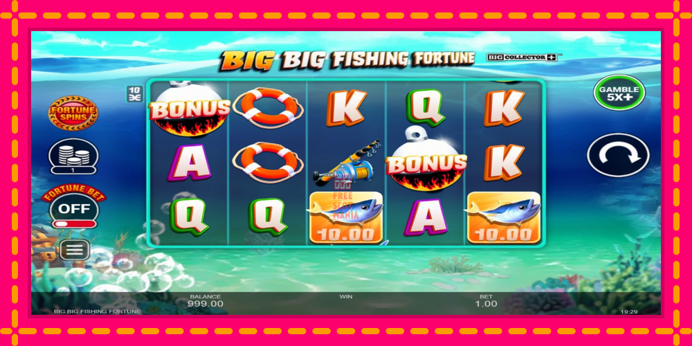 Automat Big Big Fishing Fortune z jasną grafiką, zdjęcie 2