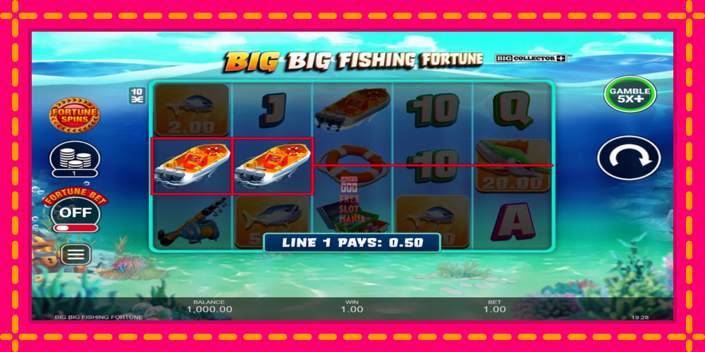 Automat Big Big Fishing Fortune z jasną grafiką, zdjęcie 3