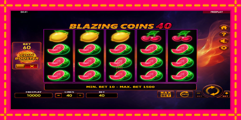 Automat Blazing Coins 40 z jasną grafiką, zdjęcie 2