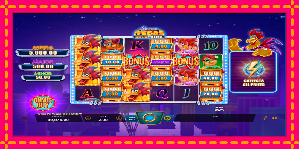 Automat Brunos Vegas Gold Blitz z jasną grafiką, zdjęcie 1