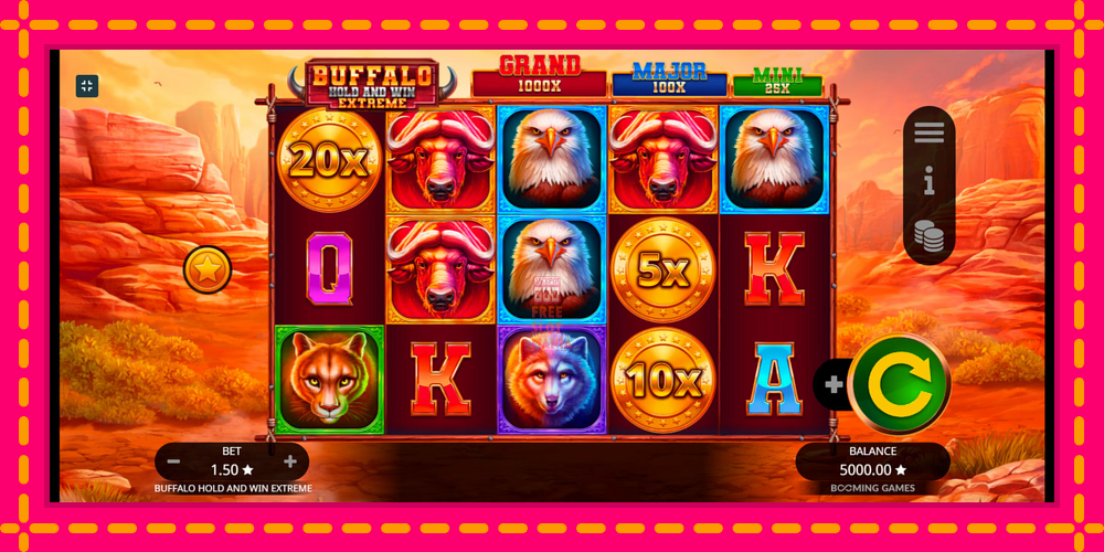 Automat Buffalo Hold and Win Extreme z jasną grafiką, zdjęcie 1