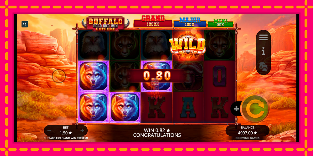 Automat Buffalo Hold and Win Extreme z jasną grafiką, zdjęcie 2