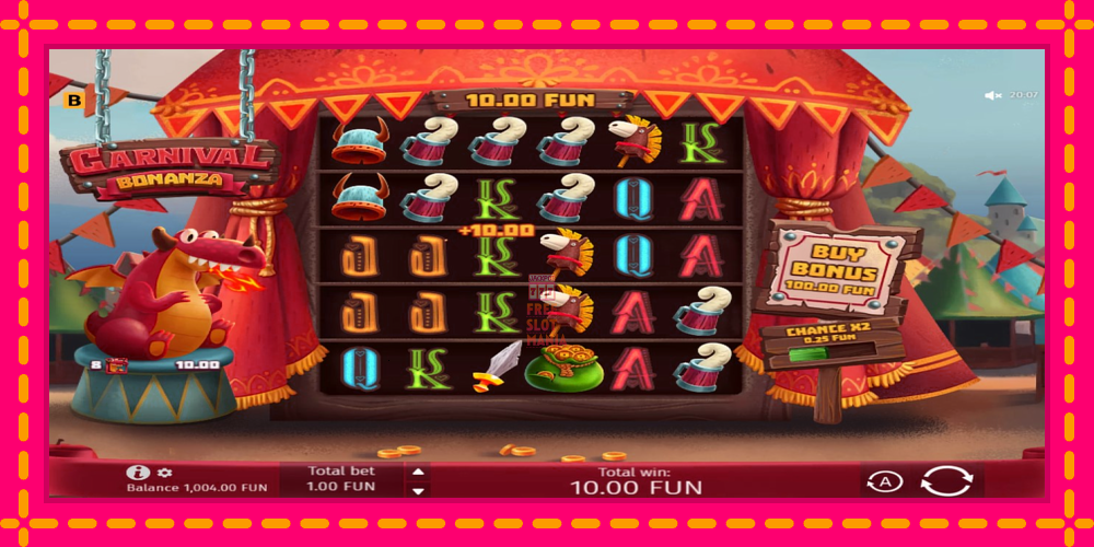 Automat Carnival Bonanza z jasną grafiką, zdjęcie 3