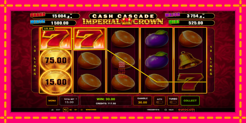 Automat Cash Cascade Imperial Crown z jasną grafiką, zdjęcie 3