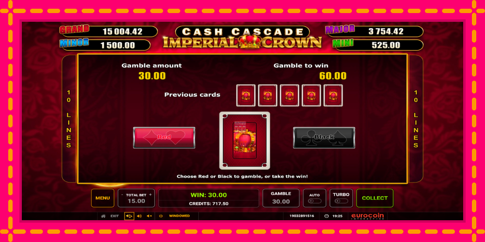 Automat Cash Cascade Imperial Crown z jasną grafiką, zdjęcie 4