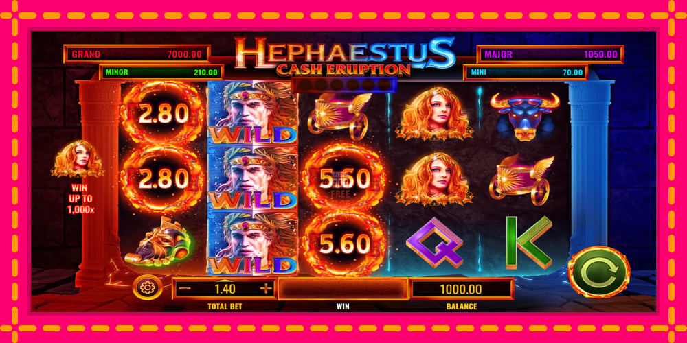 Automat Cash Eruption Hephaestus z jasną grafiką, zdjęcie 2