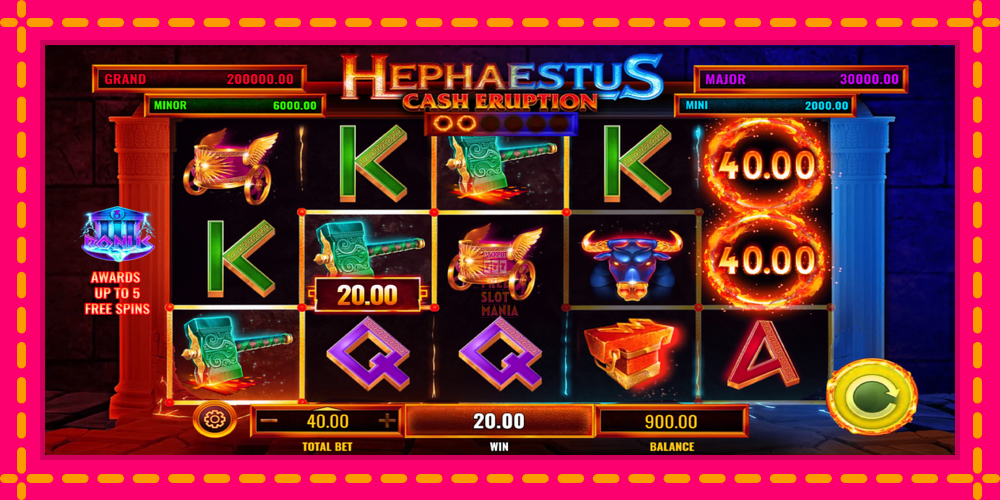 Automat Cash Eruption Hephaestus z jasną grafiką, zdjęcie 3