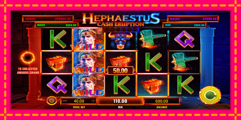 Automat Cash Eruption Hephaestus z jasną grafiką, zdjęcie 4