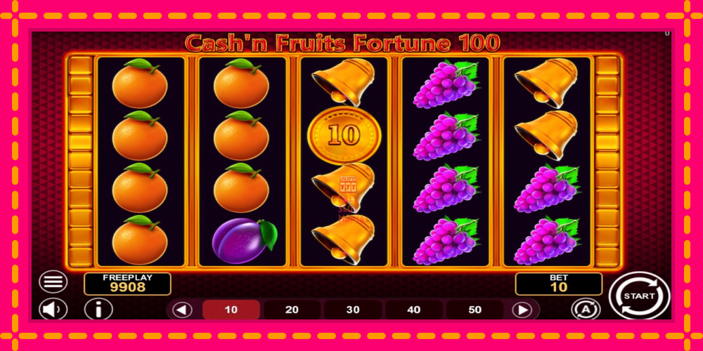 Automat Cashn Fruits Fortune 100 z jasną grafiką, zdjęcie 3