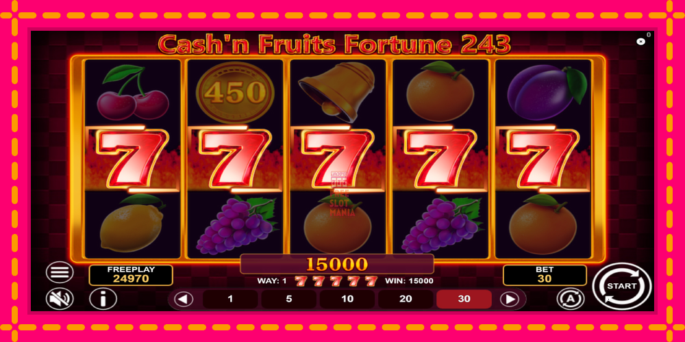 Automat Cashn Fruits Fortune 243 z jasną grafiką, zdjęcie 4