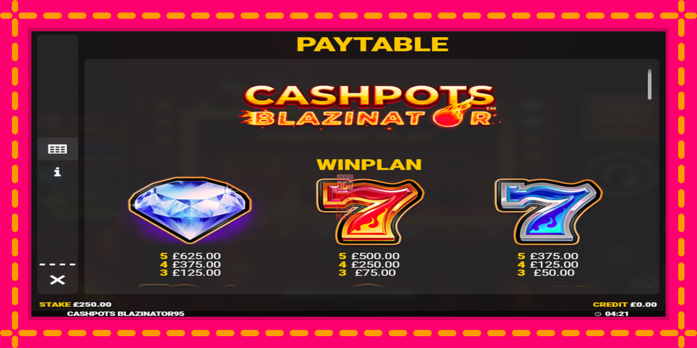 Automat Cashpots Blazinator z jasną grafiką, zdjęcie 4