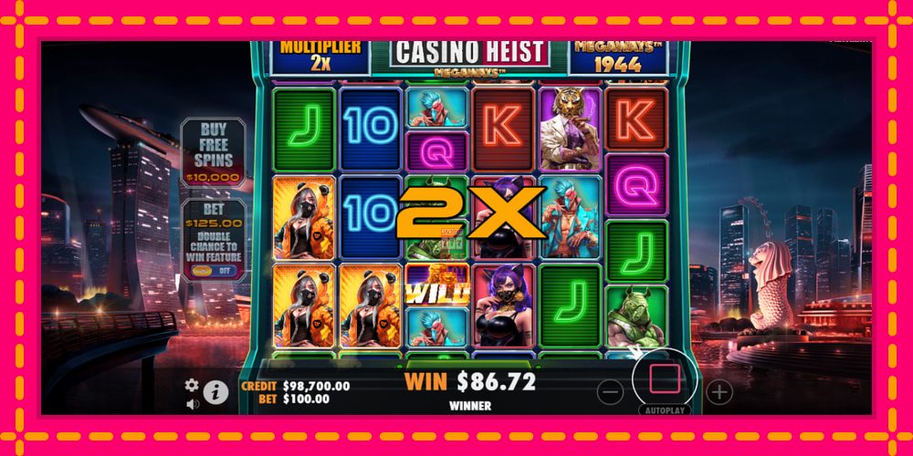 Automat Casino Heist Megaways z jasną grafiką, zdjęcie 4