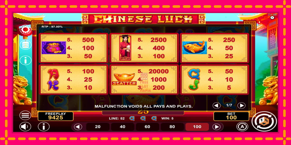 Automat Chinese Luck z jasną grafiką, zdjęcie 5