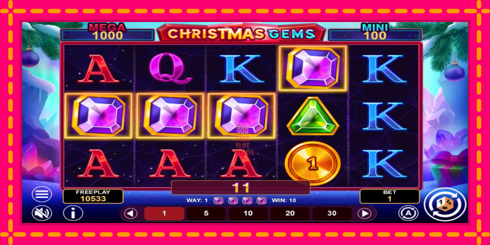 Automat Christmas Gems Hold & Win z jasną grafiką, zdjęcie 4