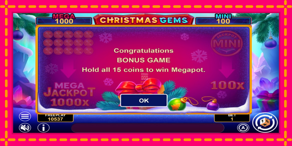 Automat Christmas Gems Hold & Win z jasną grafiką, zdjęcie 6