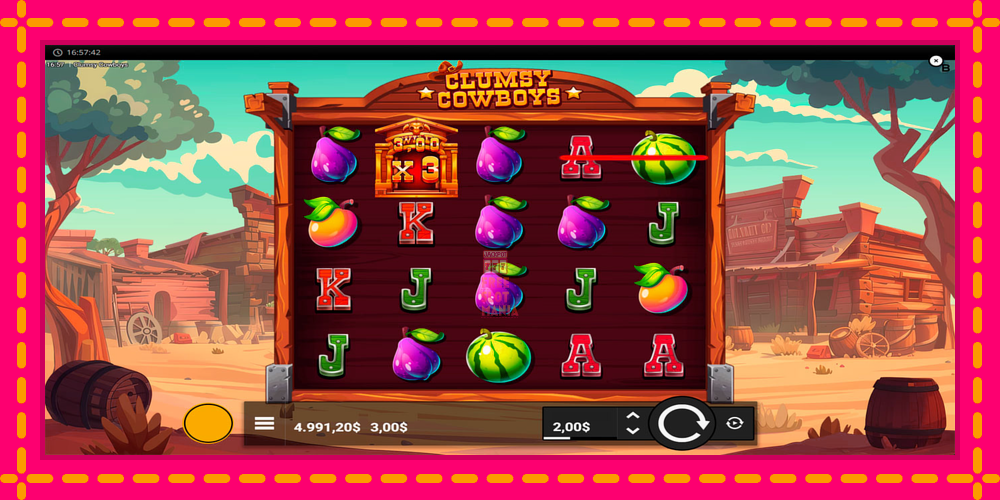 Automat Clumsy Cowboys z jasną grafiką, zdjęcie 3