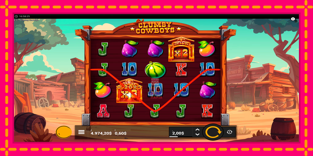 Automat Clumsy Cowboys z jasną grafiką, zdjęcie 5