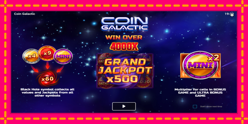 Automat Coin Galactic z jasną grafiką, zdjęcie 1