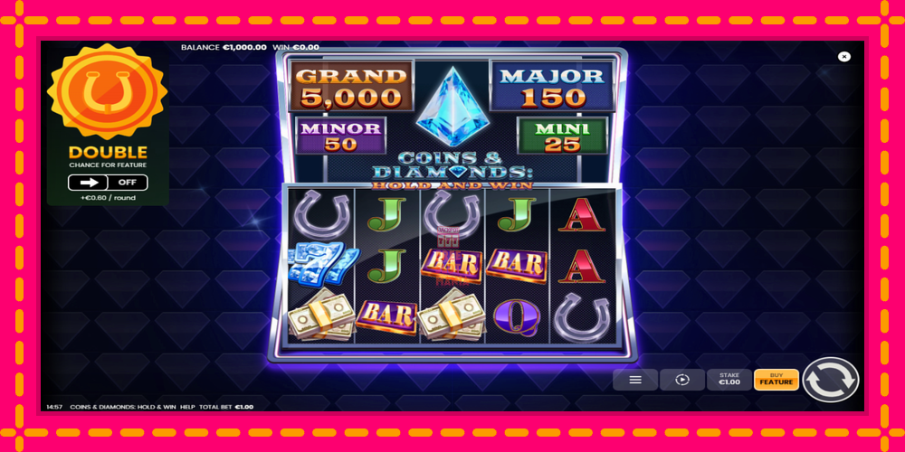 Automat Coins & Diamonds: Hold and Win z jasną grafiką, zdjęcie 2